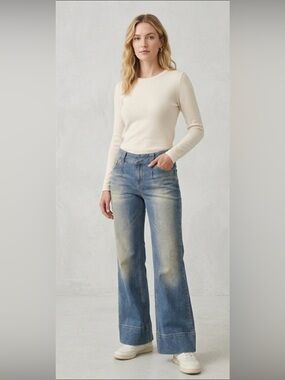 Vintage Y2k Buckle Jou Jou Denim Jeans 983 Flared Leg Rare Find Size 11/12 W32”